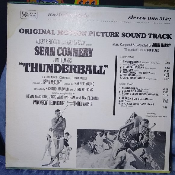 Thunderball Soundtrack 1965 007 James Bond Vinyl record MINTY - Picture 2 of 4